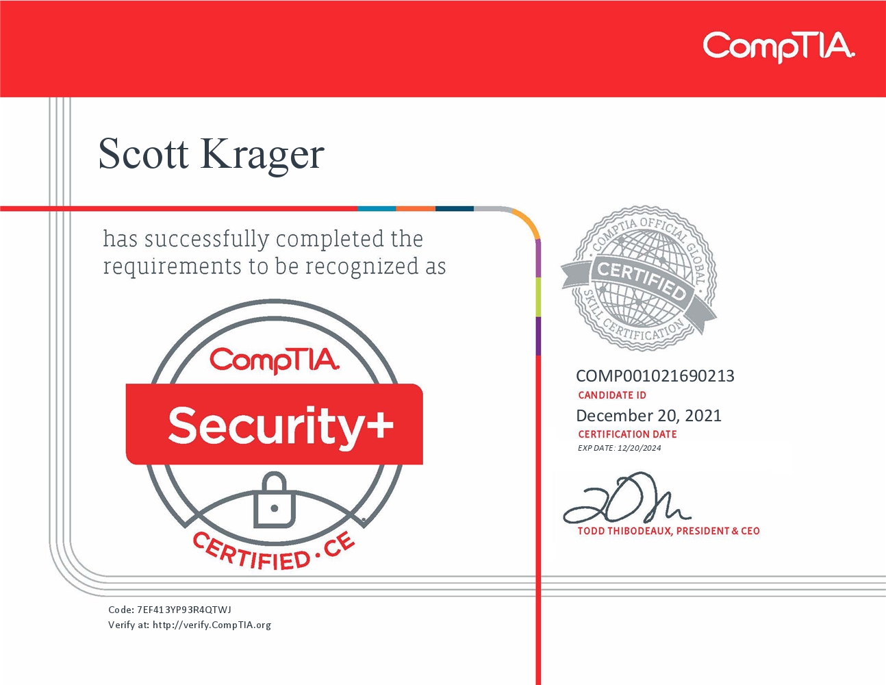 Security+ certification